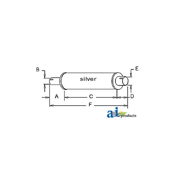 Muffler 19.5" x5" x5"